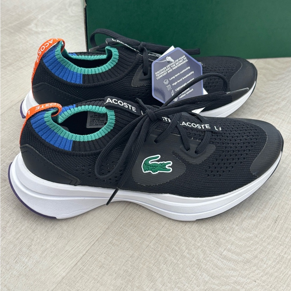 NWT Lacoste Kids Black Sneakers